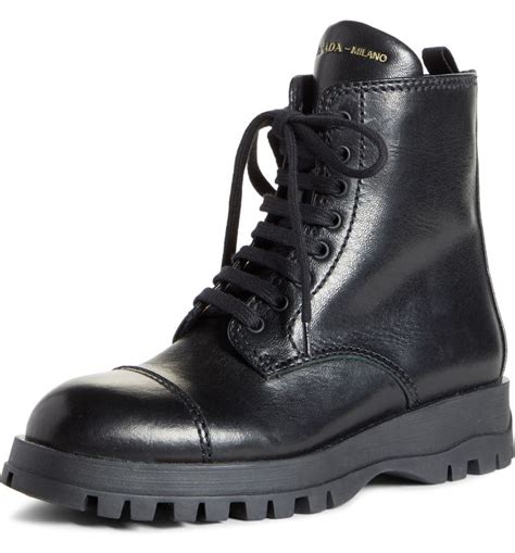 prada lace up combat boots